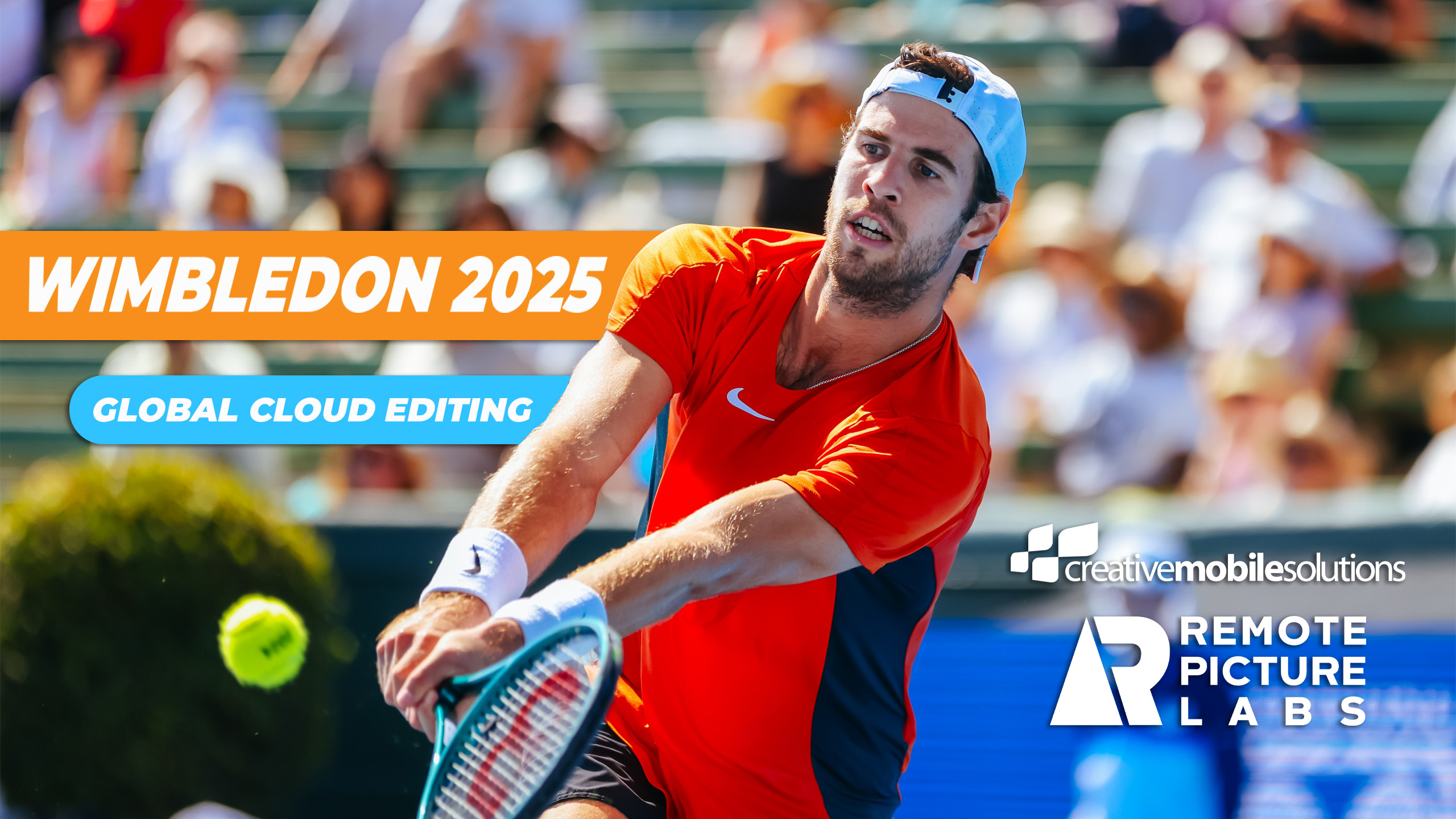 Karen Khachanov from Russia plays tennis at Wimbledon 2025