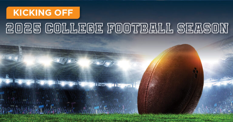 CMSI college football sits on the grass in a brightly lit stadium